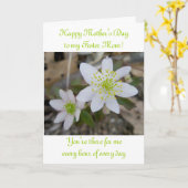 Carte Anemone Bonne Fête des Mères Fête de la Foster Mèr (Fleur jaune)