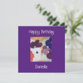 Carte Anemone Spring Flowers Flat Birthday Card (Debout devant)