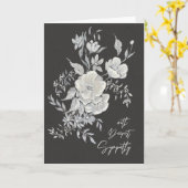 Carte Anémones blanches Élégante composition florale noi (Fleur jaune)