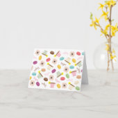 Carte Anémones et TeacupsNotecard de Macarons de (Fleur jaune)