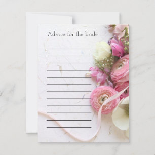 Carte Anémones, ranunculus, ruban de mariage