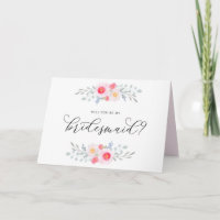 Anémones roses à l'aquarelle Veux-tu être ma demoi