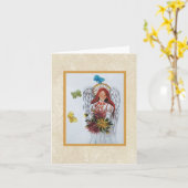 Carte ange (Fleur jaune)