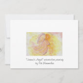 Carte Ange à l'aquarelle rose (Dos)