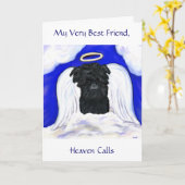 Carte Ange Affenpinscher (Fleur jaune)