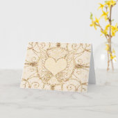 Carte Ange ailes et coeur (Fleur jaune)