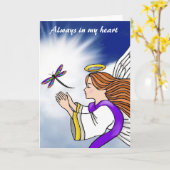 Carte Ange de libellule (Fleur jaune)