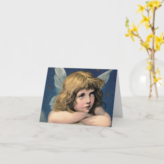 Carte Ange de Noël (Fleur jaune)