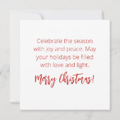 Carte Ange de Noël (Dos)