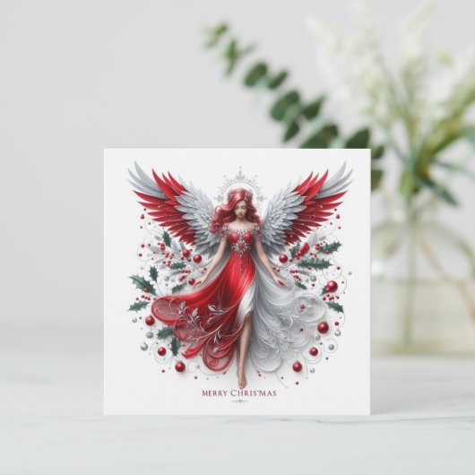 Carte Ange de Noël (Debout devant)