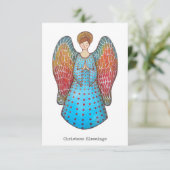 Carte Ange de Noël (Debout devant)