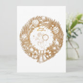 Carte Ange de Noël d'or-couronne-Joyeux Noël (Debout devant)