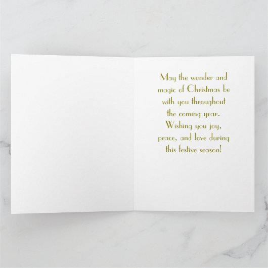 Carte Ange de Noël et lanterne (Intérieur)