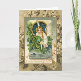 Carte Ange de Noël Reproduction Vintage