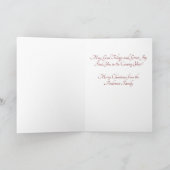 Carte Ange de Noël victorien de l'or rouge (Intérieur)