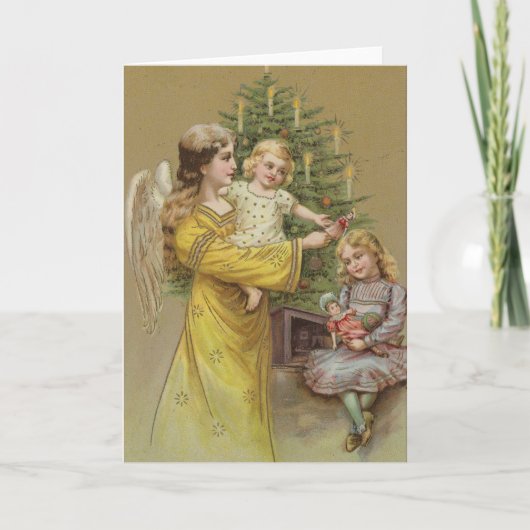 Carte Ange de Noël | Vintage (Devant)