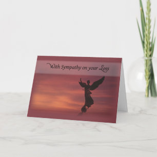 Carte Ange de sympathie Coucher de soleil, Religieux