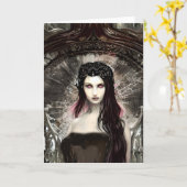 Carte Ange déchu | Art sombre (Fleur jaune)