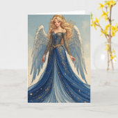 Carte Ange des Fêtes (Fleur jaune)