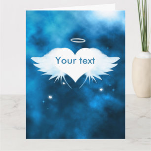 Carte Ange du coeur 11" x 8,5" sympathie