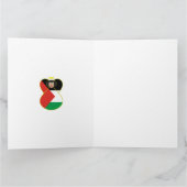 Carte Ange du drapeau palestinien Noël Personnalisé (Intérieur)