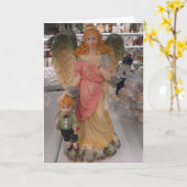 Carte Ange et enfant (Fleur jaune)