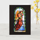 Carte ange français (Fleur jaune)