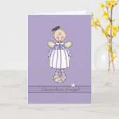 Carte Ange gardien pour le patient cancéreux (Fleur jaune)