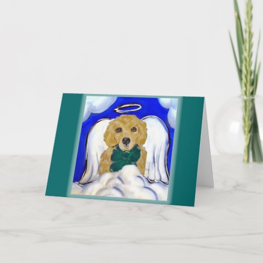 Carte Ange Golden Retriever (Devant)