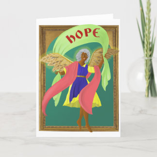 Carte Ange HOPE de Noël (vide à l'intérieur)