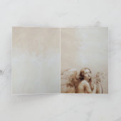 CARTE ANGE JOUE LA LYRE SUR LES NUAGES (Intérieur)