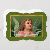Carte Ange Joyeux Noel ou invitation (Devant / Derrière)