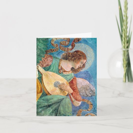 Carte Ange musicien jouant de la guitare (Devant)