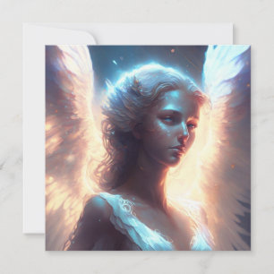Carte Ange mystique aux yeux bleus