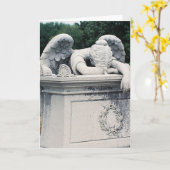 Carte Ange pleurant (Fleur jaune)