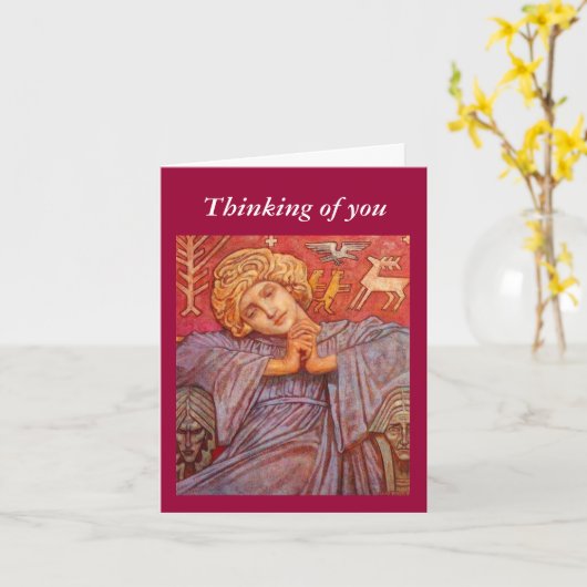 Carte Ange priant (Fleur jaune)