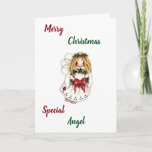 CARTE **ANGE SPÉCIAL** SOUHAITS DE NOËL SPÉCIAUX (Devant)