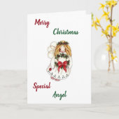 CARTE **ANGE SPÉCIAL** SOUHAITS DE NOËL SPÉCIAUX (Fleur jaune)
