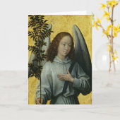 Carte Ange tenant une branche d'olivier (Fleur jaune)