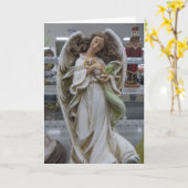 Carte Angel avec chiot (Fleur jaune)