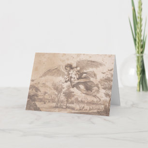 Carte Angel avec deux enfants, Francesco Bartolozzi,