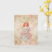 Carte Angel avec fleurs (Fleur jaune)