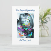 Carte Angel Avec Papillons Sympathie (Debout devant)