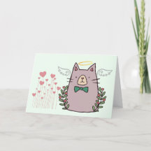 Carte Angel Chat Sympathie pour la perte d'animal