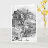 Carte Angel couvrant un squelette debout (Fleur jaune)