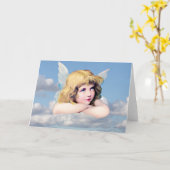 Carte Angel dans les nuages (Fleur jaune)