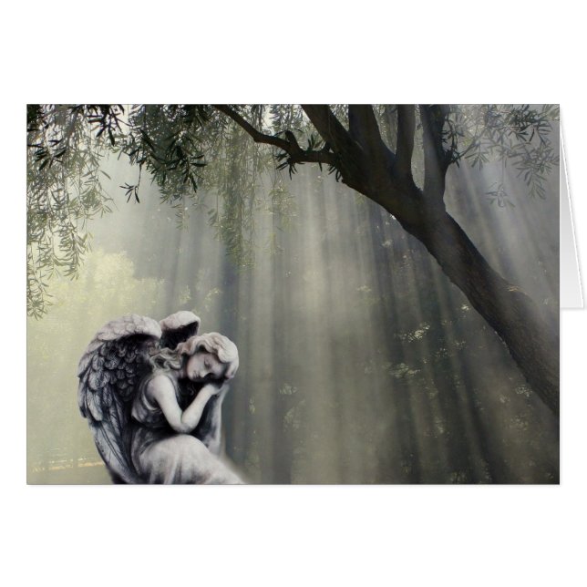 Carte Angel dans les rayons du soleil (Devant horizontal)