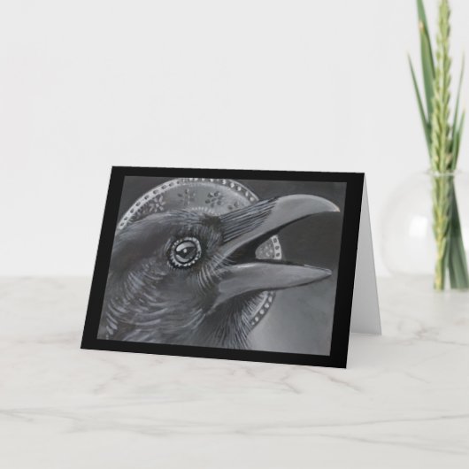 Carte Angel de Noël du Corbeau (Devant)