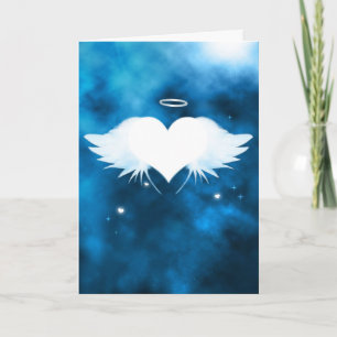 Carte Angel du coeur 5" x 7" Sympathie personnalisée