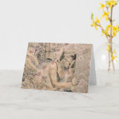 Carte Angel Elegant Boho Floral Sepia Antique (Fleur jaune)